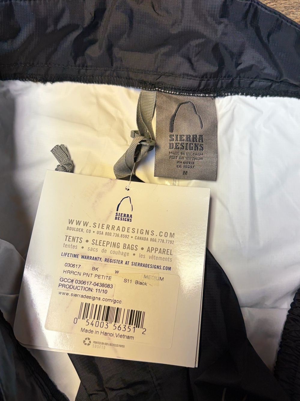 NEW Sierra Designs Hurricane Pants Short Womens Medium Packable Rain Outdoor - Picture 5 of 14